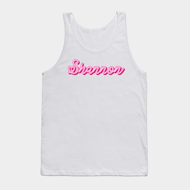 Shannon name pink heart Tank Top by maoudraw